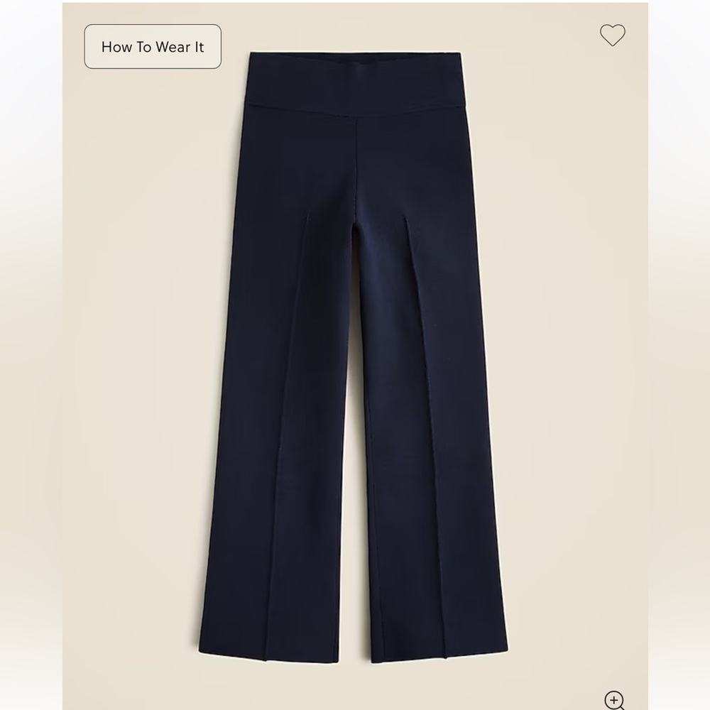 NWT J. Crew Women’s Delaney Kick Out Sweater Pants Medium Tall - Picture 3 of 8